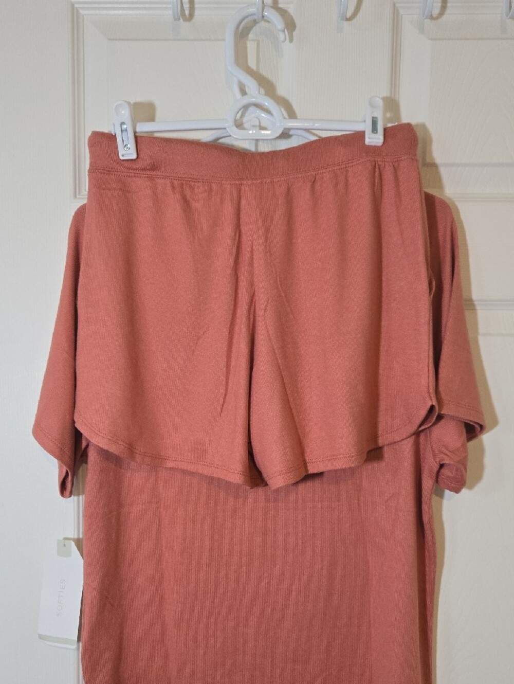 Softies Slouchy Tee Short Set In Copper Rose NWT - Picture 7 of 8